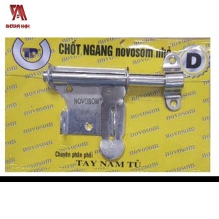 Chốt cửa, chốt cổng ngang có pát móc ổ khóa inox 304 cao cấp