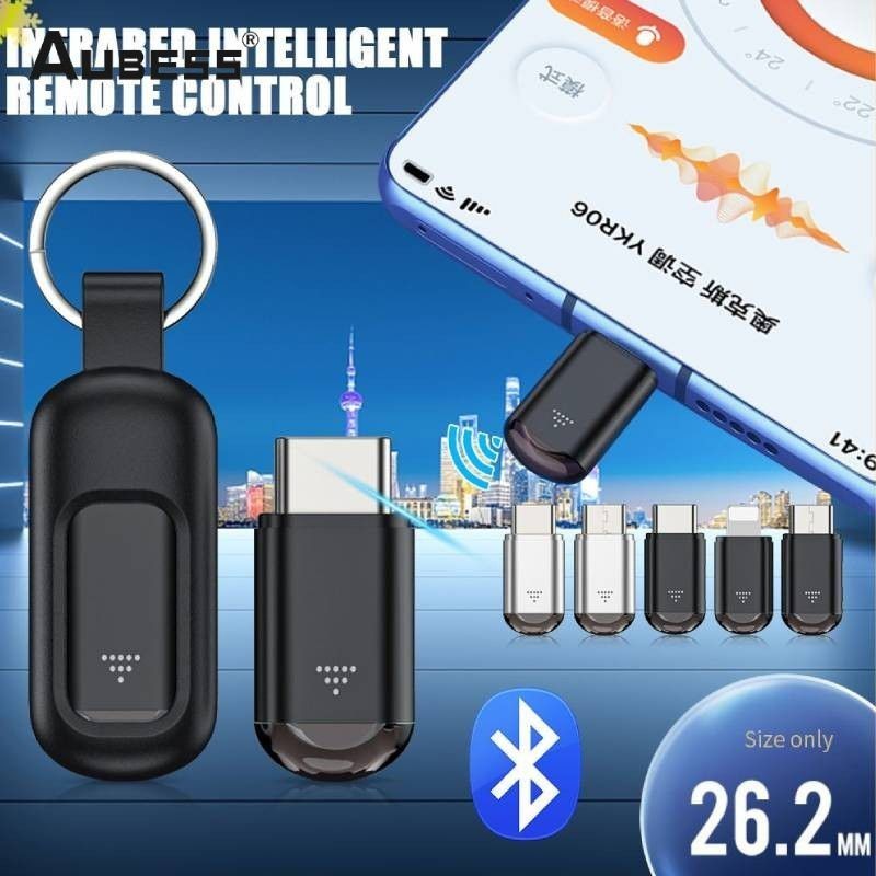 Aubess Di Động Viên Điện Thoại Đa Năng Điều Khiển Từ Xa IR Bộ Chuyển Đổi Mini Type-C/Micro USB/Light