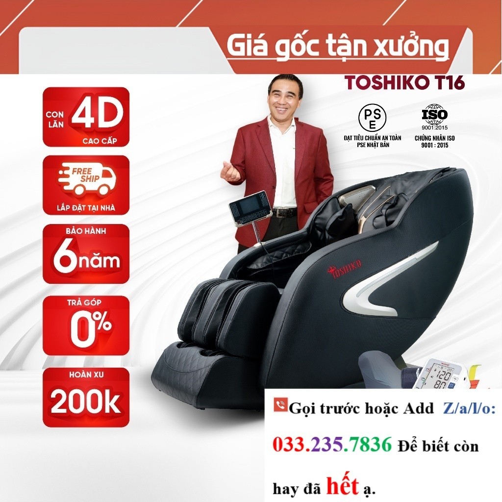 Ghế massage trị liệu toàn thân Toshiko T16 <<Hãng