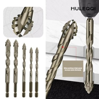 Mũi khoan gạch HULEQI, Mũi khoan lệch tâm có răng cưa bốn lớp, Bộ mũi khoan bê tông đầu xiên có độ cứng cao đa chức năng Bộ dụng cụ khoan