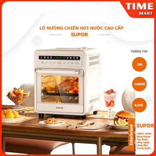   CHÍNH HÃNG   Nồi chiên không dầu lò nướng hơi nước Supor dung tích 20L công suất 1400W tích hợp màn hình cảm ứng OLed 