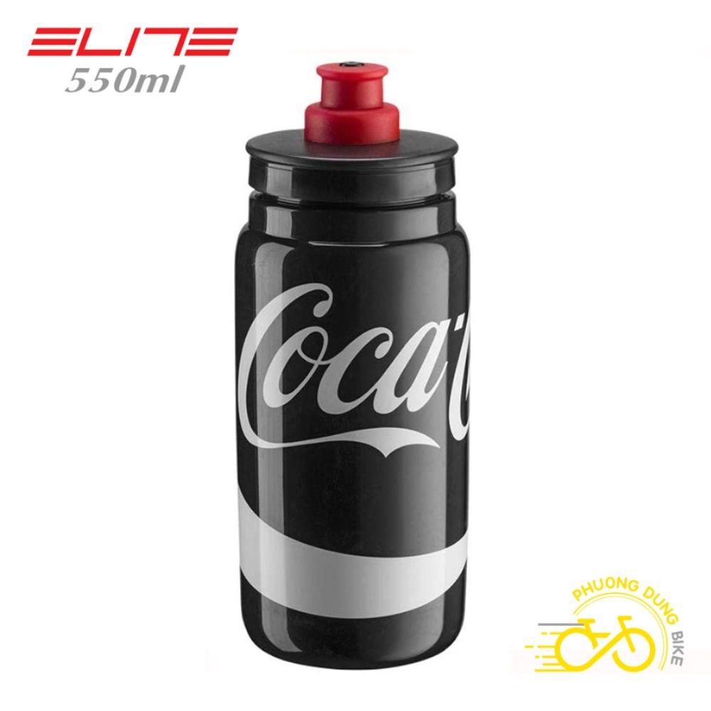 Bình nước xe đạp nhựa cao cấp Elite Coca Cola 550ml 2020