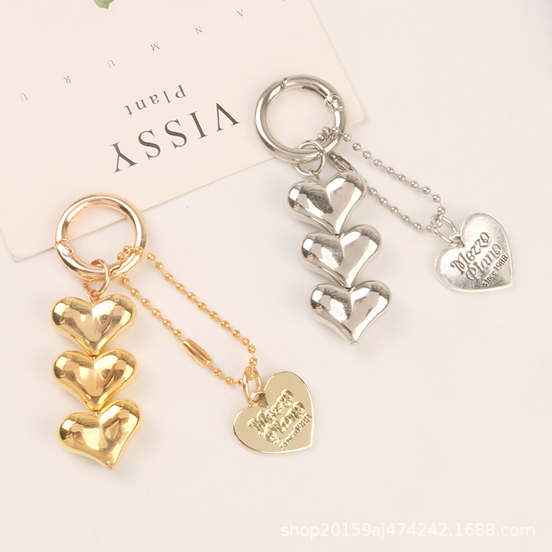 Phụ Kiện Móc Khóa Xe Hơi Đính Hạt Hình Trái Tim Phong Cách Mới