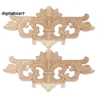 2 miếng dán góc tủ chạn khắc gỗ phong cách vintage 22x10cm