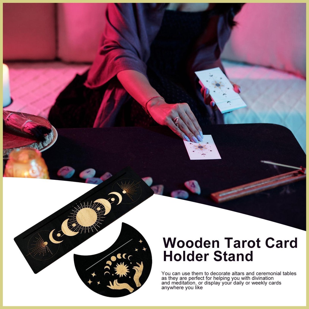 Giá Đỡ Bài tarot Chia Ngăn Bằng Gỗ Tiện Dụng
