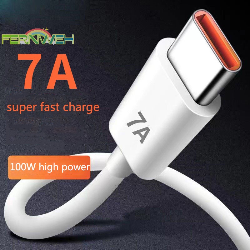 Dây Cáp Sạc usb Loại c 7a 100w Siêu Nhanh Cho huawei mate40pro nova9