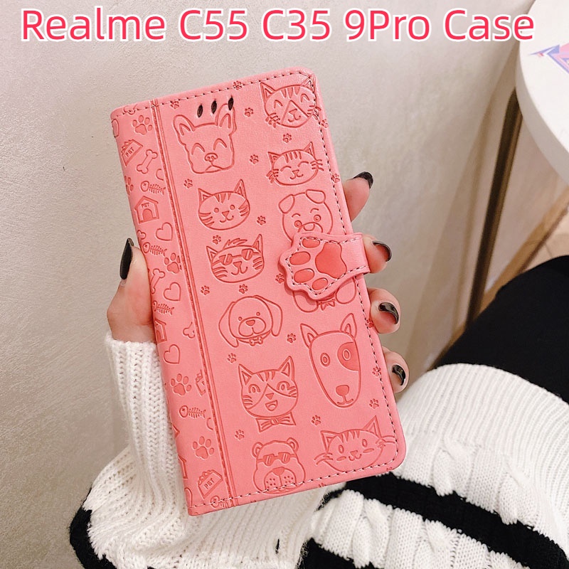 Bao Da Điện Thoại Nắp Lật Cho realme 10 9 9i 8i 6i 5i 5s 5 c55 c15 c12 c25 c35 c20 c11 c25y c21y pro + Ốp