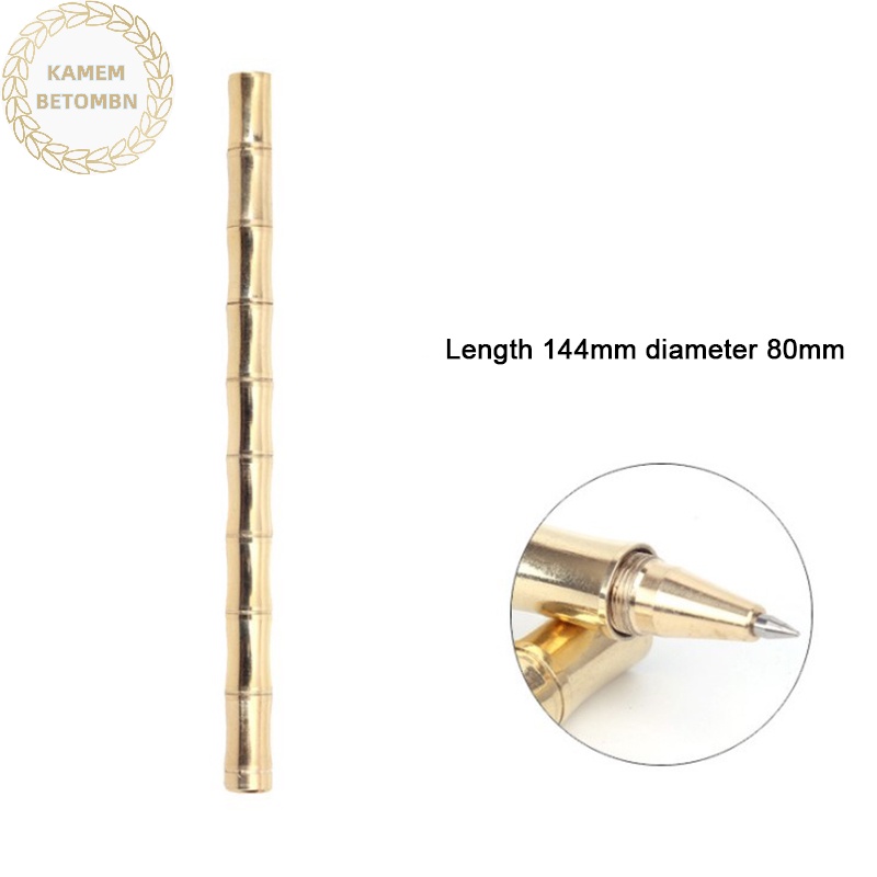 1 Bút Bi Vỏ Đồng Thau Họa Tiết Sáng Tạo