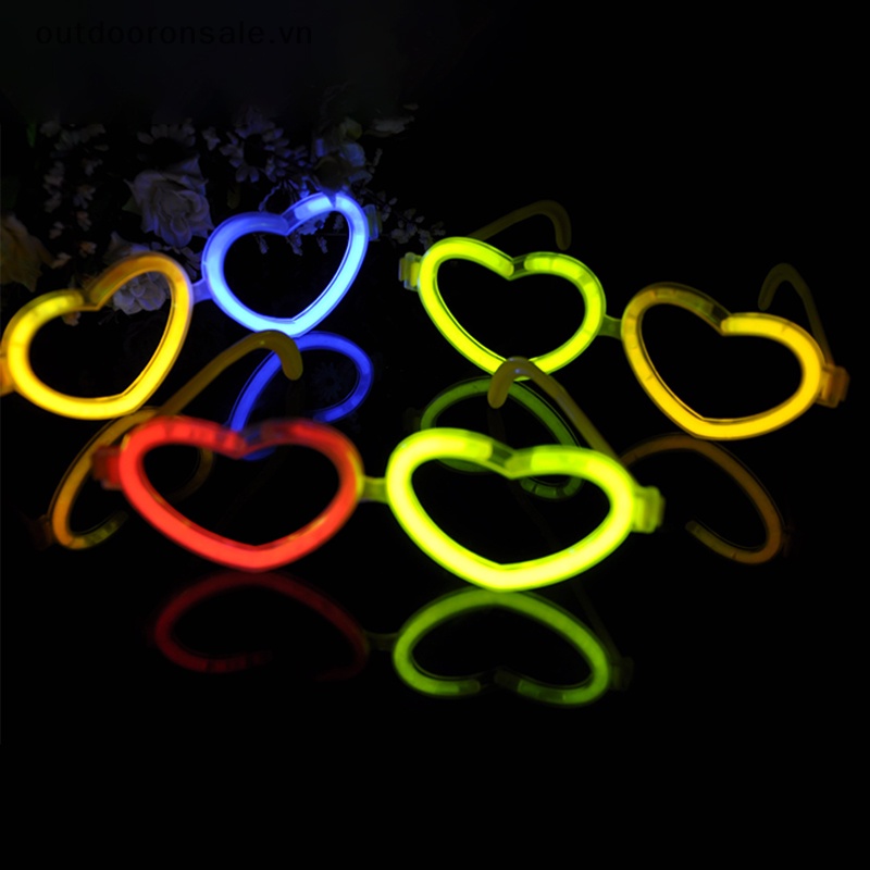 Mắt Kính Hình Trái Tim Phát Sáng Trong Bóng Tối Cho Tiệc Sinh Nhật / Đám Cưới