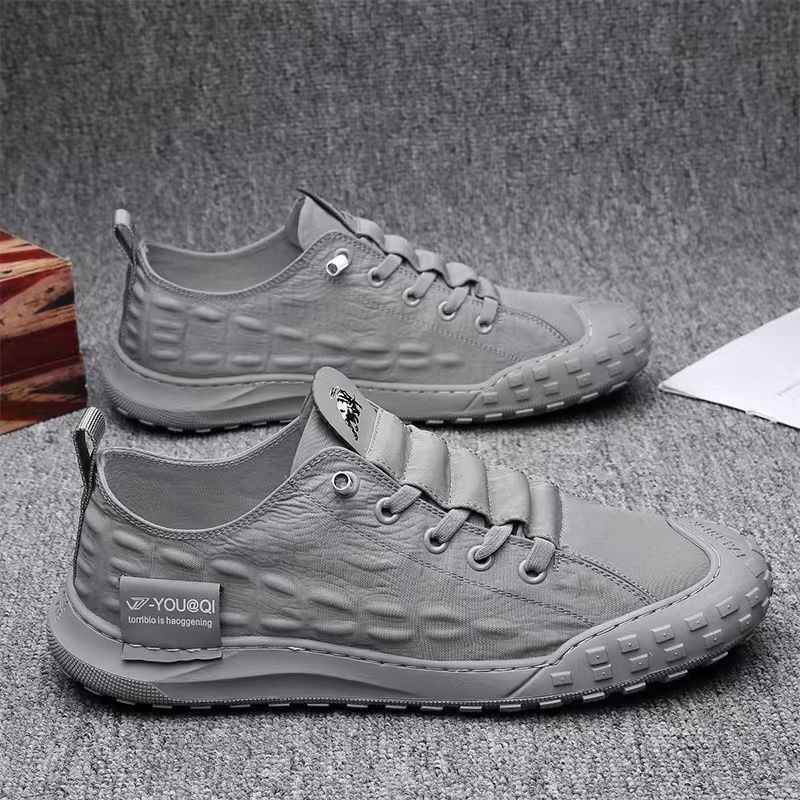 SHANMUSENLIN☘Giày Thể Thao Vải Thoáng Khí Bảo Vệ Lao Động Phiên Bản Hàn Quốc Mới Cho Nam