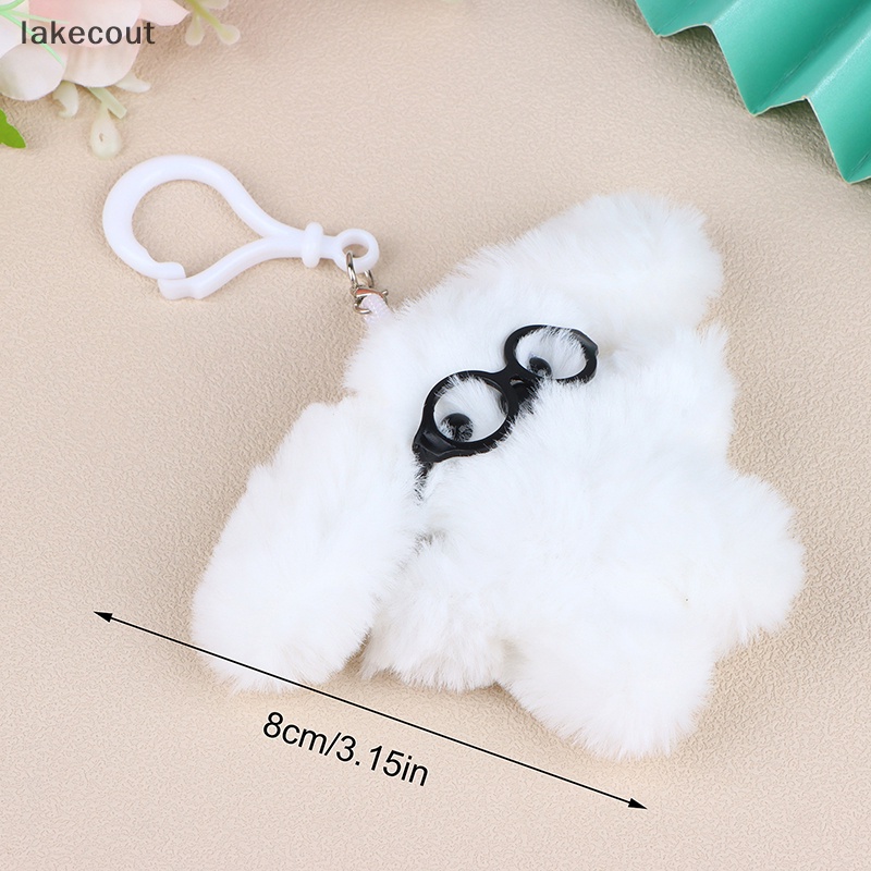 1 Đồ chơi nhồi bông Mềm Hình Cún Đeo Kính Mắt Trang Trí Xe Hơi