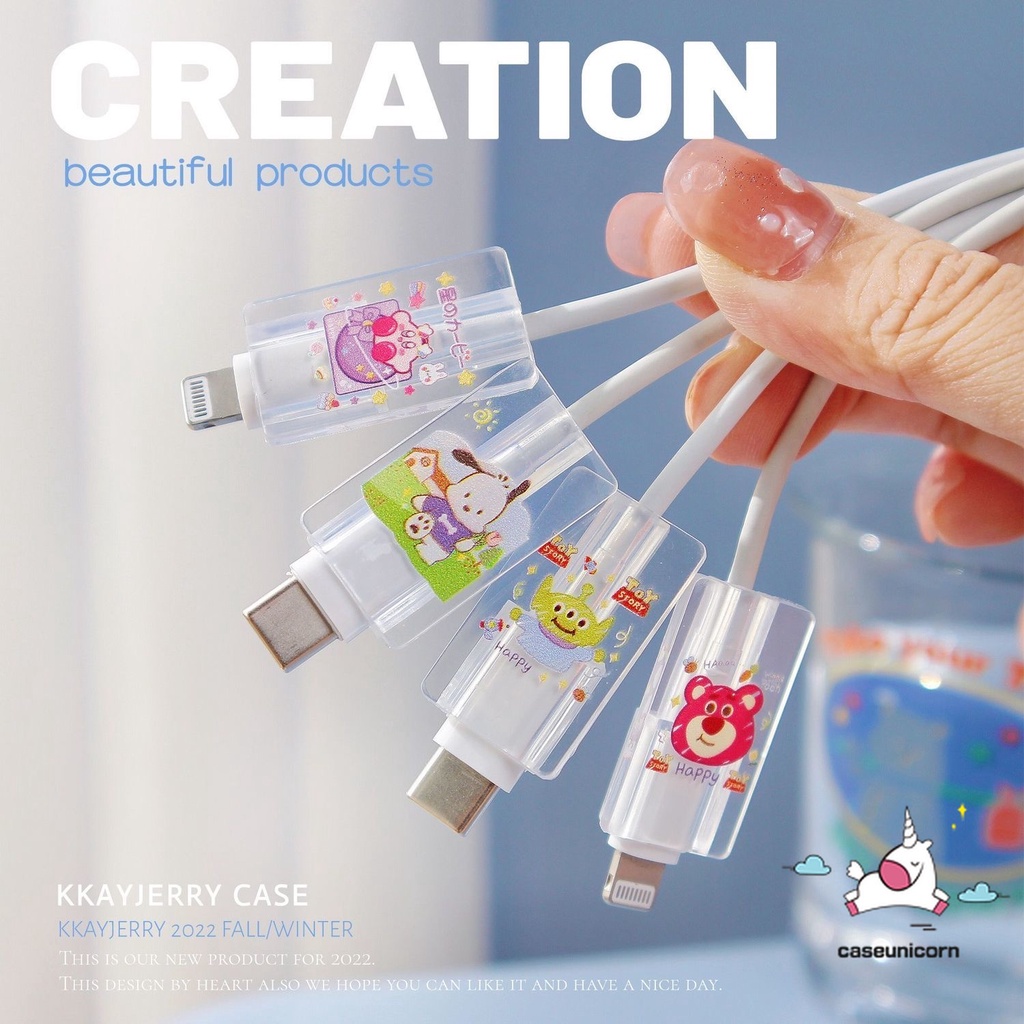 1 Món Đồ Chơi Hoạt Hình disney mickey kuromi kirby puppy lotso Dây Cáp Sạc Điện Thoại Di Động