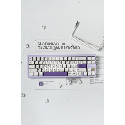 146 phím Hoa hồng tím hồng bàn phím cơ keycap PBT kaycaps Nhuộm thăng hoa anh đào hồ sơ với Alice Space bar keycap