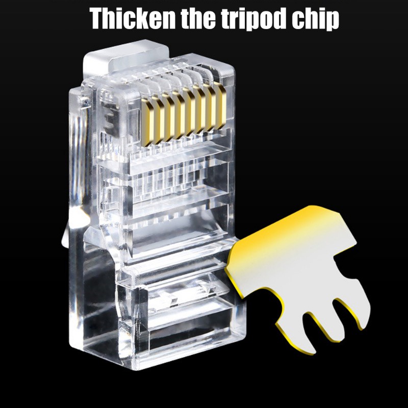 Đầu Nối Mạng cat6 cat5 rj45 Mạ Vàng / Đầu Nối Dây Cáp Internet