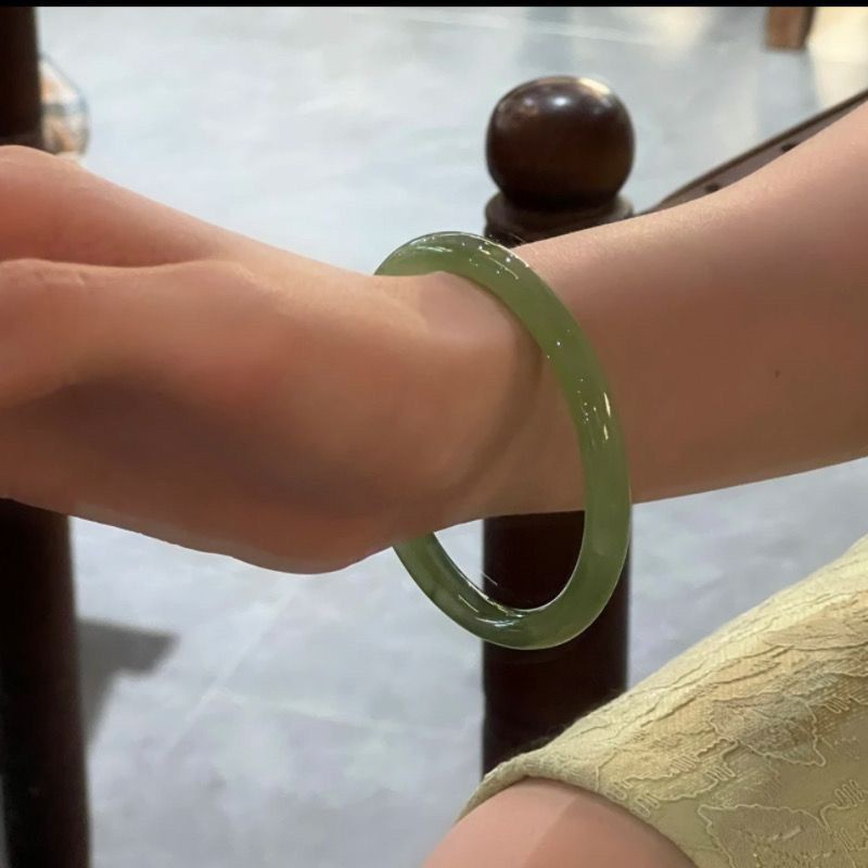 Mới Vòng Tay Phong Cách Trung Hoa Cổ Điển Cao Cấp Không Kim Loại Màu Xanh Lá Cây / Trà Xanh Phong Cách Trung Hoa Cho Bạn Gái
