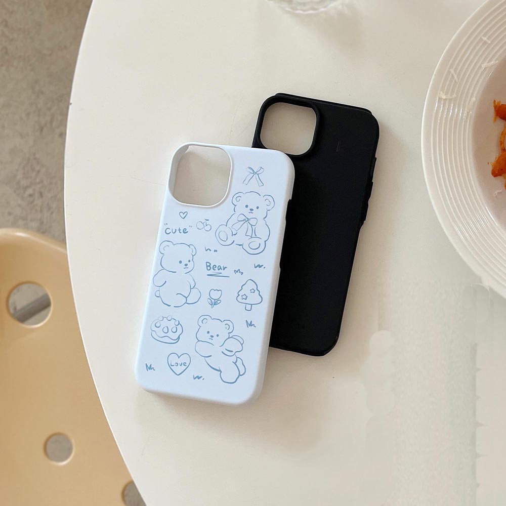 Ốp Điện Thoại Cứng Họa Tiết Gấu Dễ Thương Cho iphone 11 12 12pro 12promax 13 13pro 13promax 14 14pro 14promax