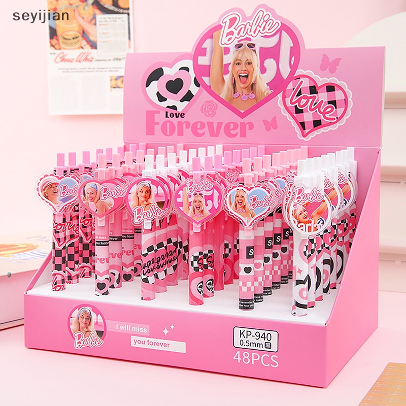 Bộ Hộp Bút Chì Nhựa acrylic Thu Gọn Được Hình Búp Bê barbie Dễ Thương Cho Học Sinh