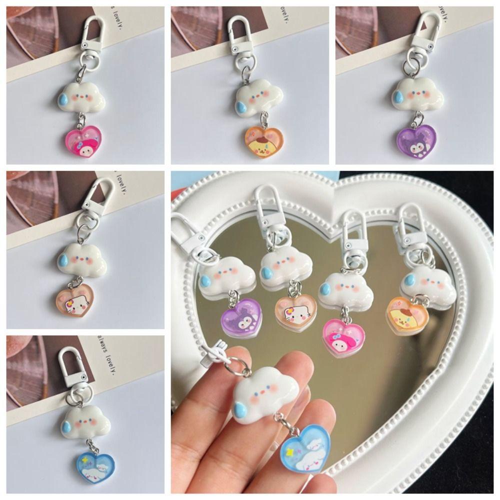 Mluck cinnamoroll Móc Khóa Hình Đám Mây Hoạt Hình my melody my melody Đám Mây Trái Tim Thiên Nhiên Bằng Nhựa resin Cho Nữ