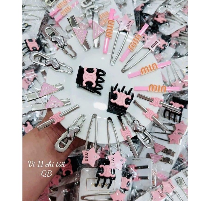 Set kẹp 11 món kẹp tóc cute hot 2023