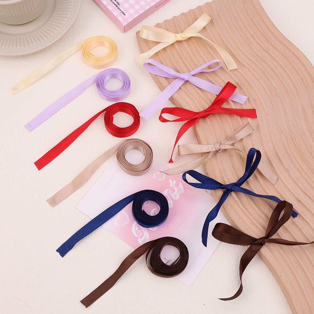 Dây Cột Tóc Lụa Dài Thắt Nơ Bướm Màu Kẹo Ngọt Dễ Thương Sáng Tạo diy