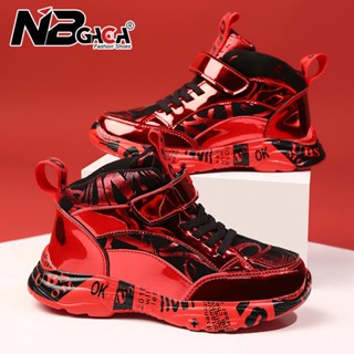 Thời Trang Giày Thể Thao Da In Chữ Cho Bé Trai Từ 5 Đến 18 Tuổi