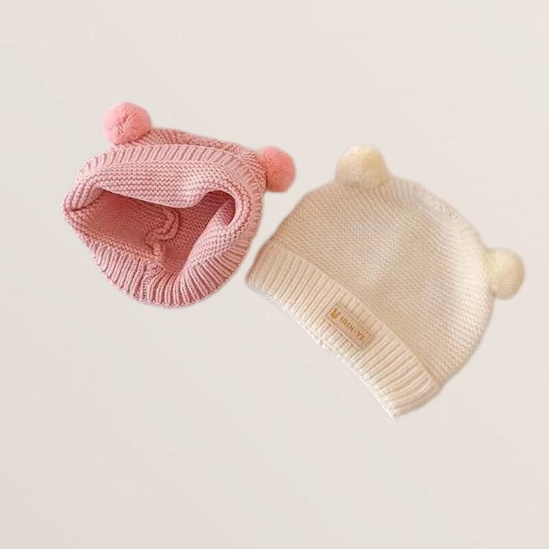 Mũ Len beanie Màu Trơn Dễ Thương Cho Bé 2-15 Tháng Tuổi