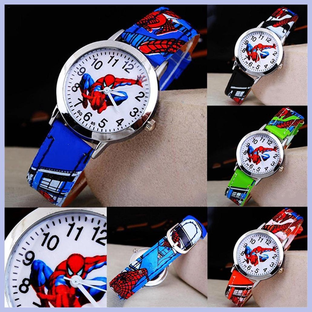 Đồng Hồ Đeo Tay Hình Người Nhện Hoạt Hình Cho Bé
