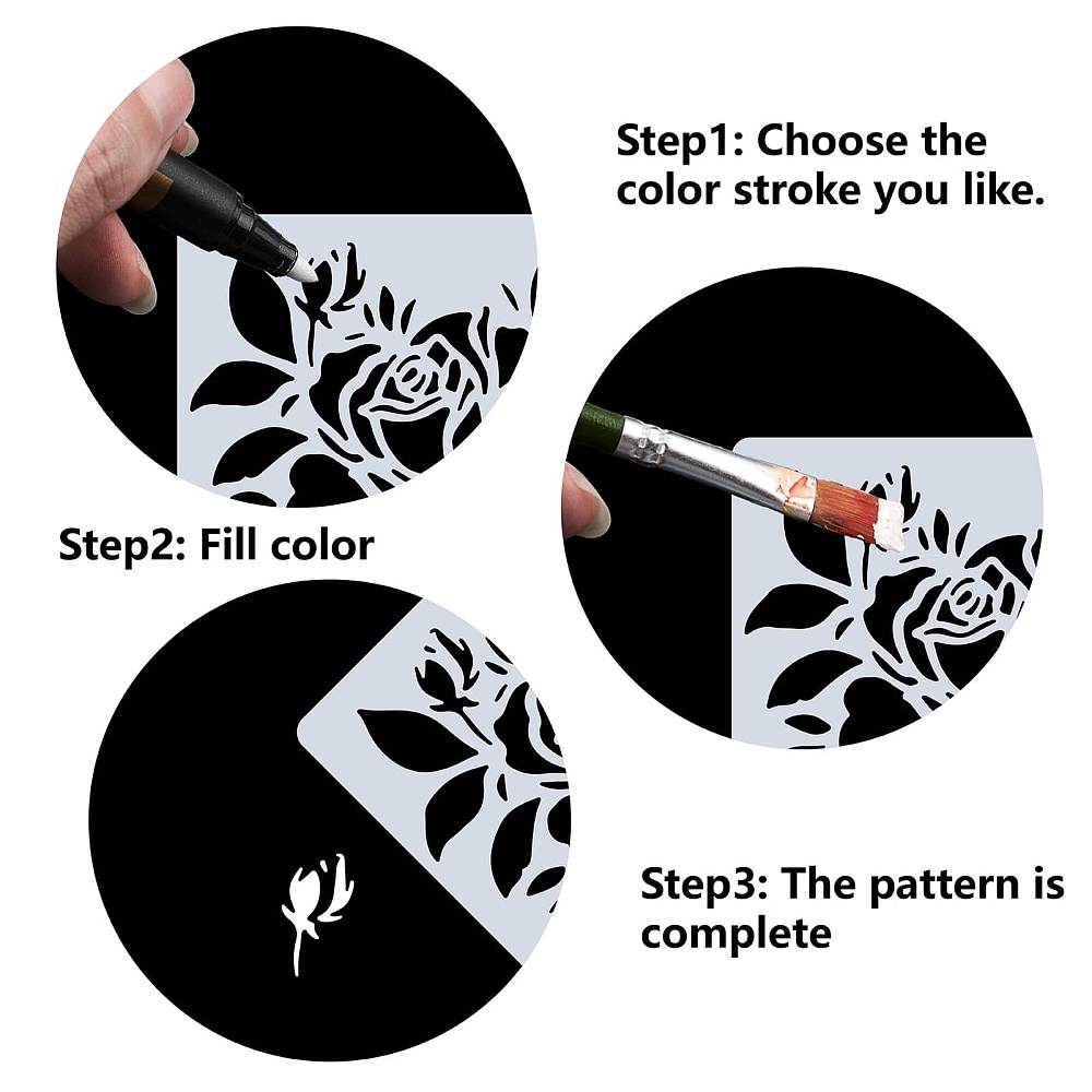 1 Khuôn Vẽ Bằng Nhựa pet Hình Vuông Kích Thước 18x18cm