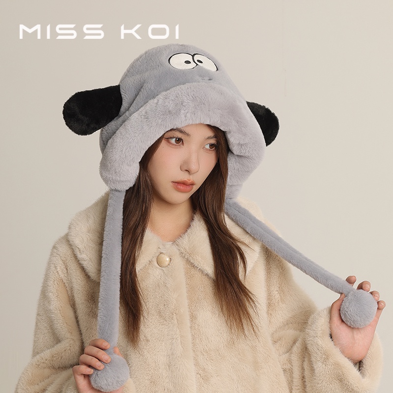 Misskoi Nón Lông Dày Dặn Giữ Ấm Tai Cún Con Dễ Thương Dành Cho Nữ