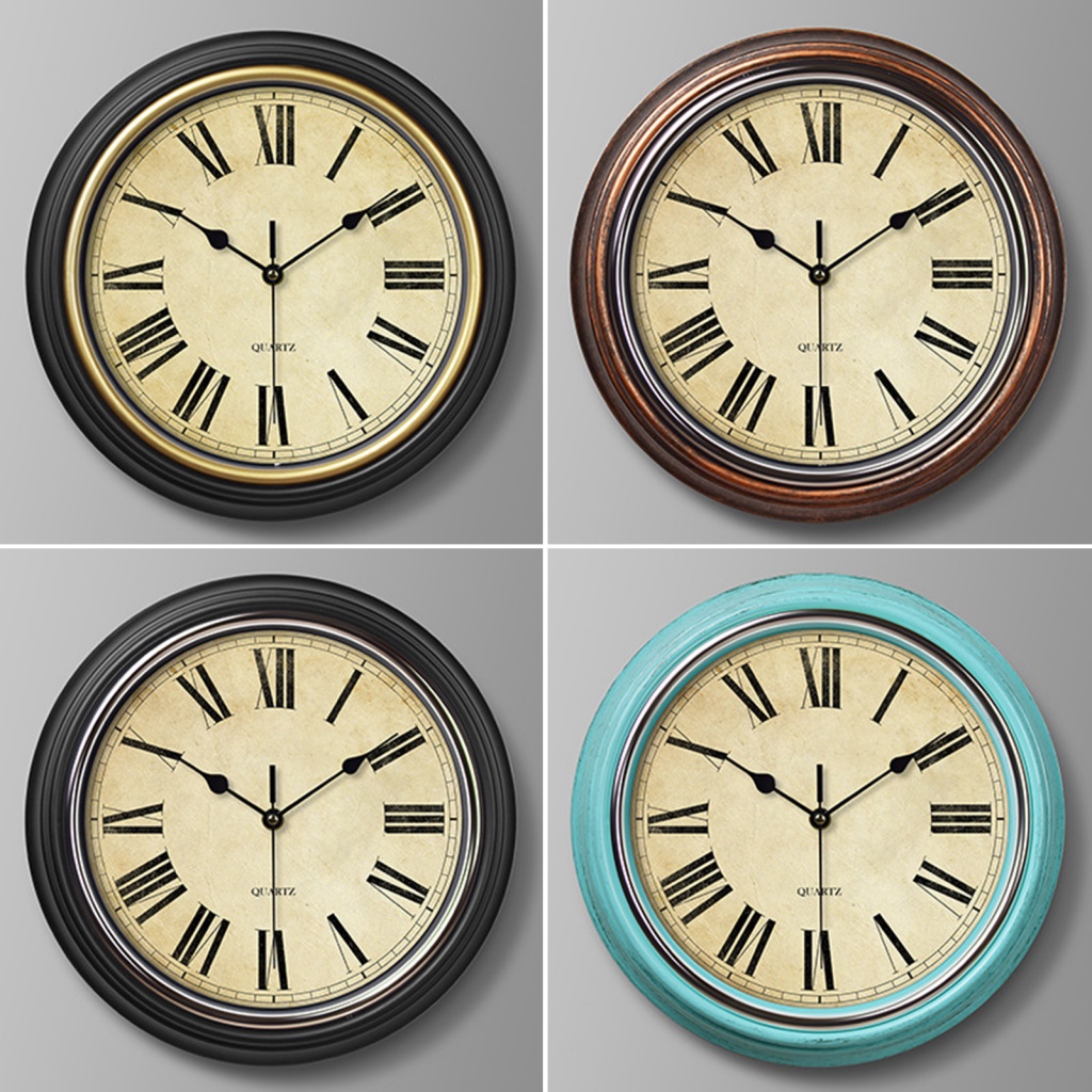 Áo Thun Gotopartyy Gotopartyy| Đồng Hồ Treo Tường Phong Cách Cổ Điển Chạy Bằng Pin Dùng Trang Trí Phòng Khách