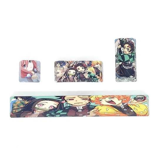 Set 4 Bàn Phím Cơ pbt keycap demon slayer Thăng Hoa yadouzi anime