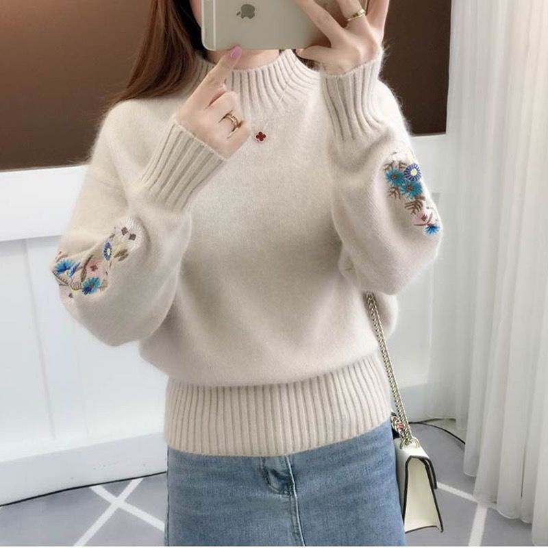 Áo Len Lông Cừu Cổ Lọ Thời Trang Mùa Đông Chất Lượng Cao Cho Nữ