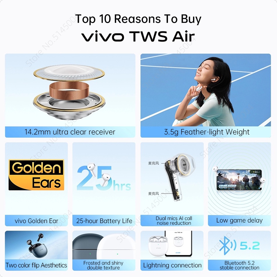Vivo TWS Air Wireless Bluetooth earphones