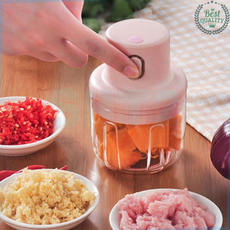 Máy Xay Tỏi Hồng 250ml- Máy Xay Mini Xay Tỏi Ớt Cầm Tay Đa Năng