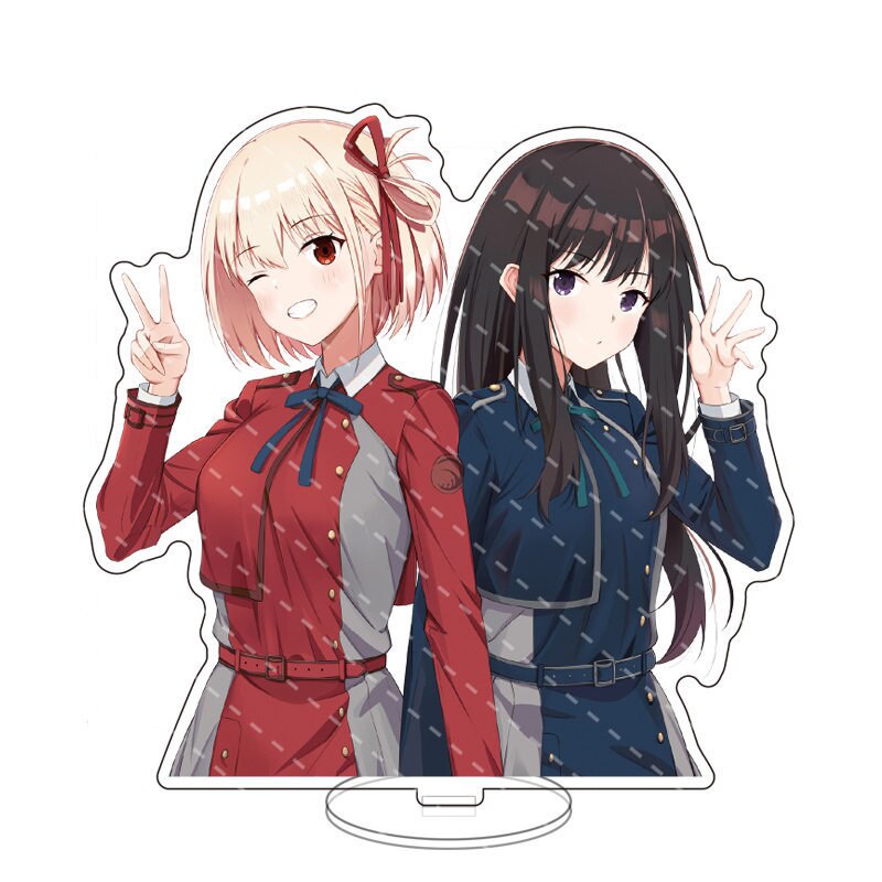 Mô hình Standee Cute GL Anime Lycoris Recoil Nishikigi Chisato Inoue Takina để bàn tượng nhựa acrylic
