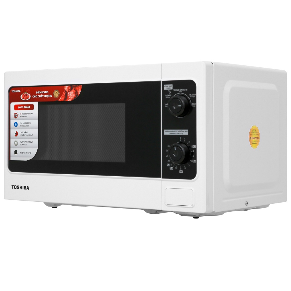 Lò vi sóng Toshiba ER-SM20VN - Dung tích 20L - Rã đông nhanh theo trọng lượng - Hàng chính hãng - Bảo hành 12 tháng