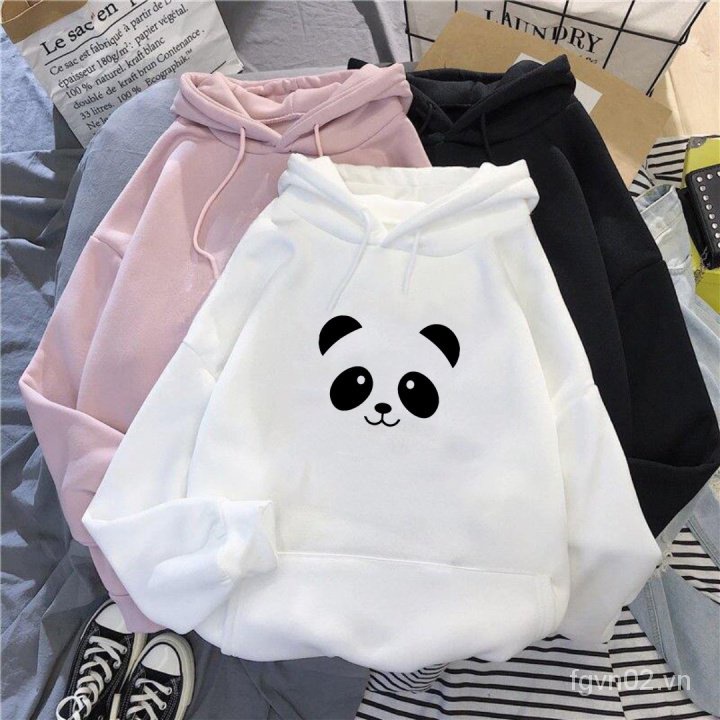 Dễ Thương Áo hoodie Tay Dài In Hình Gấu Trúc Đáng Yêu Phong Cách Hàn Quốc Thời Trang 2023 Cho Nữ