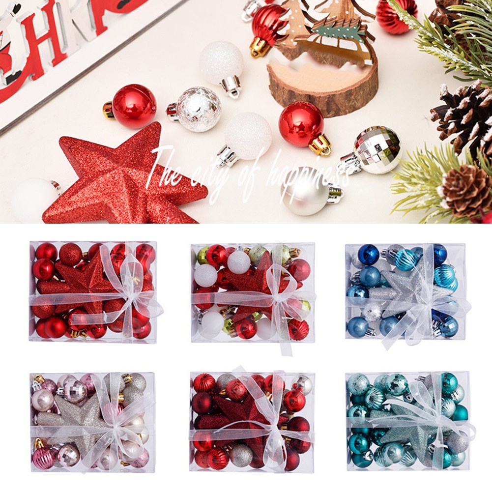 Bộ 30 Quả Châu Trang Trí Cây Thông Noel Kích Thước 3cm