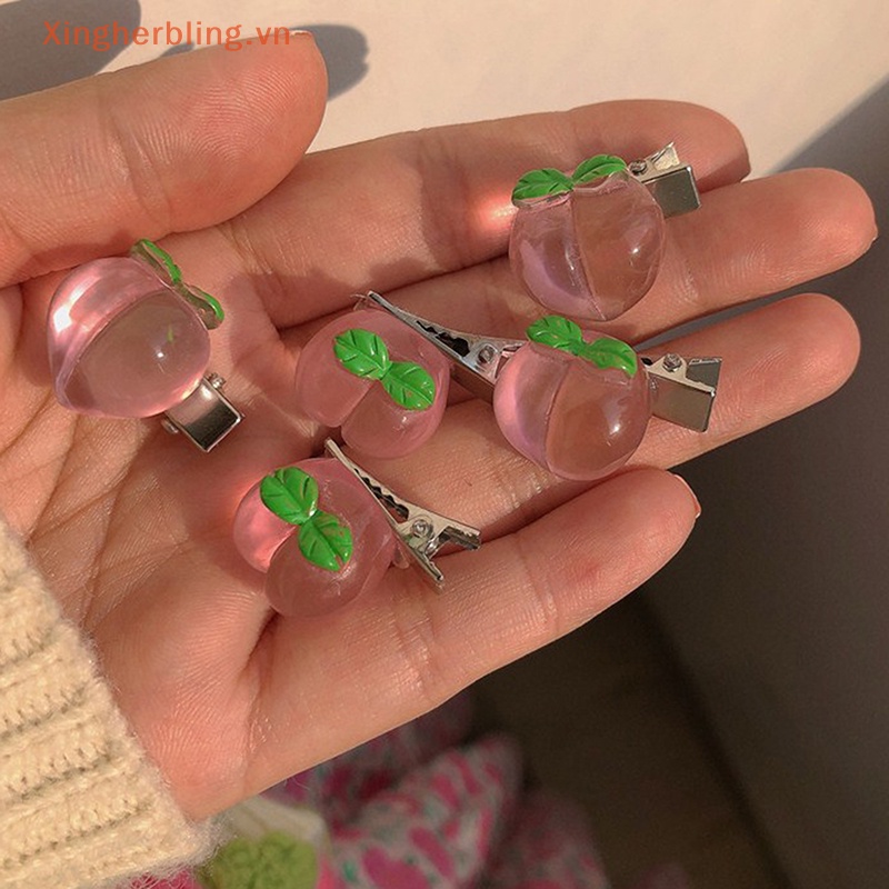 Xbvn set 5 Kẹp Tóc Hình Hoa Hồng / Trái Tim / Nơ mini Ngọt Ngào Dễ Thương Cho Nữ