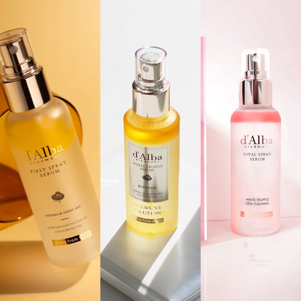 Serum dạng xịt khoáng d'Alba căng bóng da thuần chay