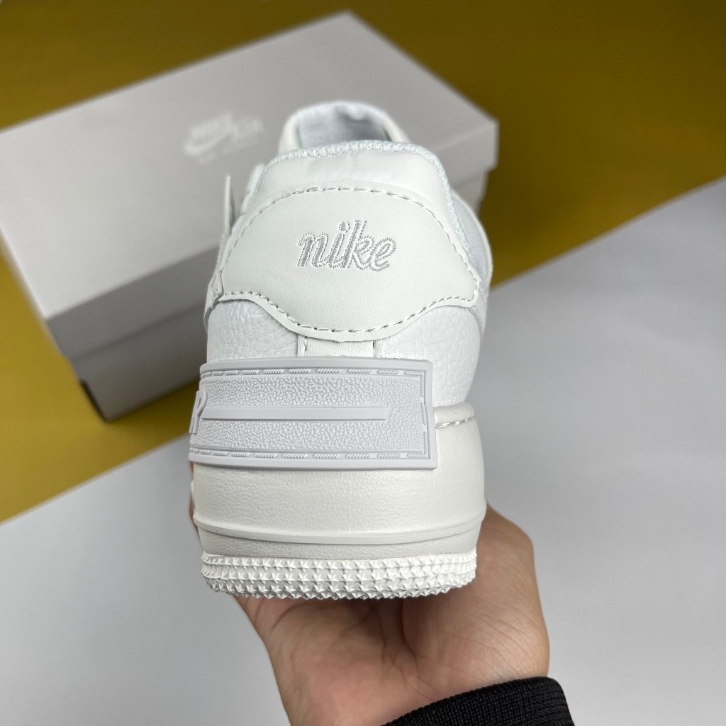 Giày AF1 Shadow Triple White, AF1 Shadow Trắng Full - Than.Shoes