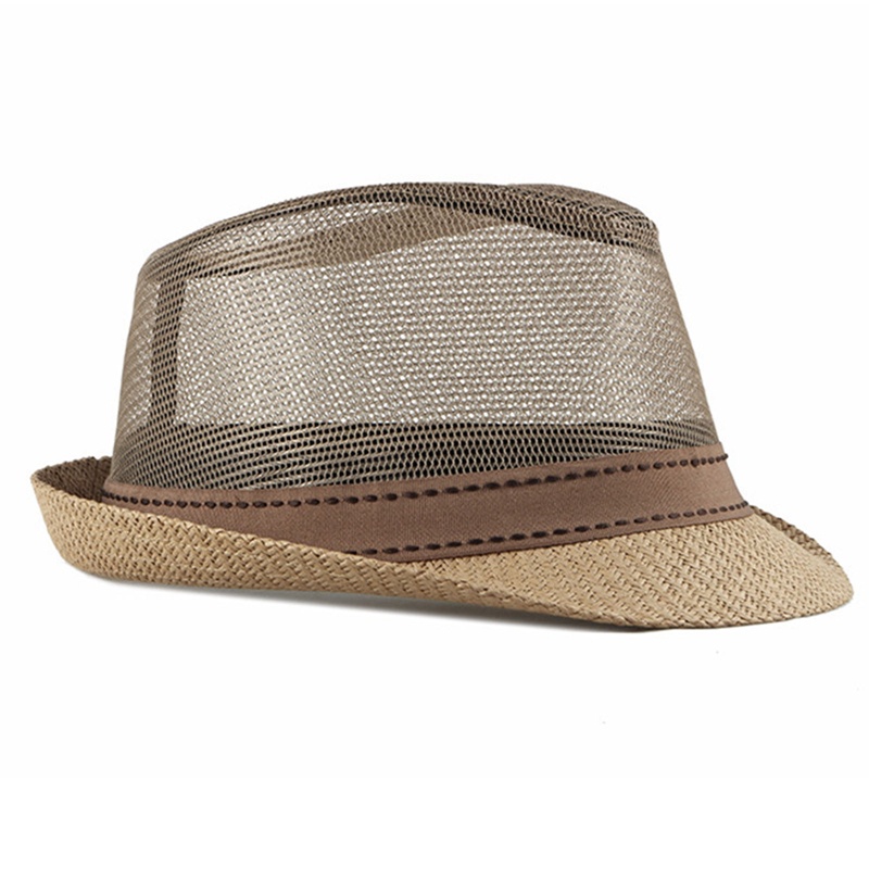 Mũ Cao Bồi Chống Nắng Phối Lưới Thoáng Khí Phong Cách Phương Tây