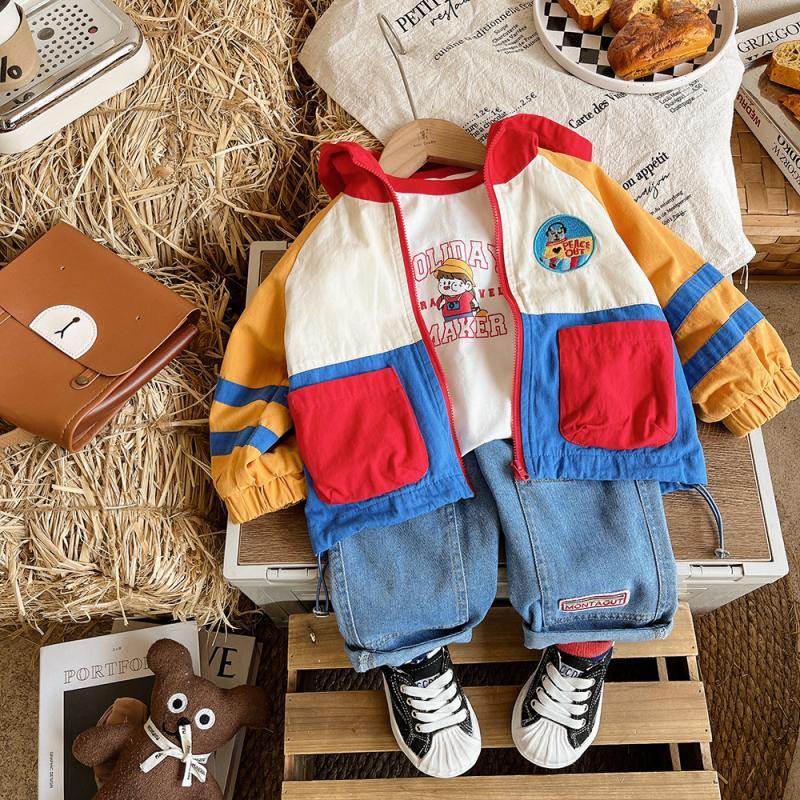 Hàng Có Sẵn Áo Khoác cotton Nguyên Chất Nhiều Màu Sắc Có Mũ Trùm Phong Cách Mỹ / Hàn Quốc / Mùa Xuân Thu Cho Bé