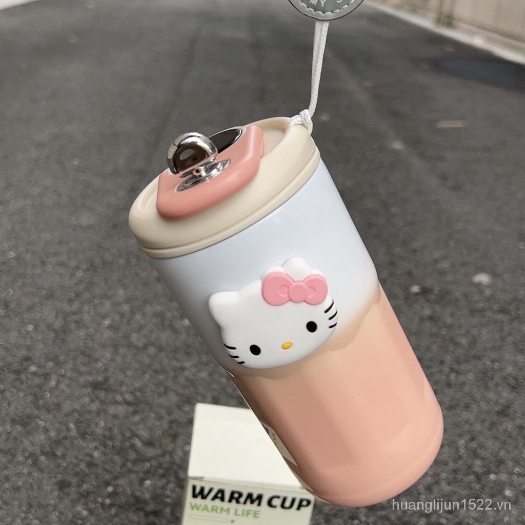 Hello kitty Bình Nước Giữ Nhiệt Bằng Thép Không Gỉ Hình hello kitty
