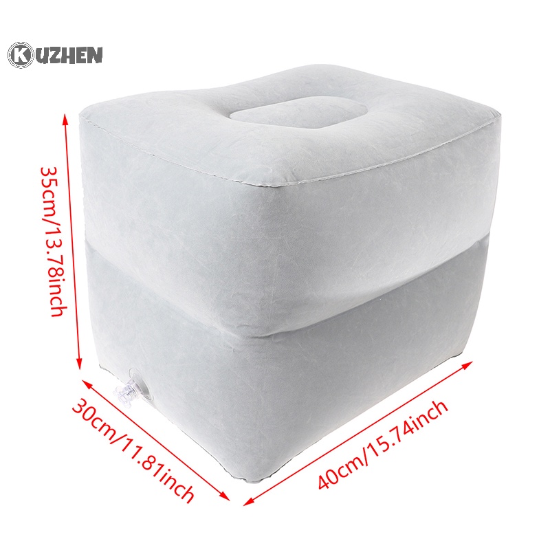 Kuzhen Gối Kê Chân Bơm Hơi Bằng pvc Hình Mèo Ngồi Máy Bay Cho Trẻ Em