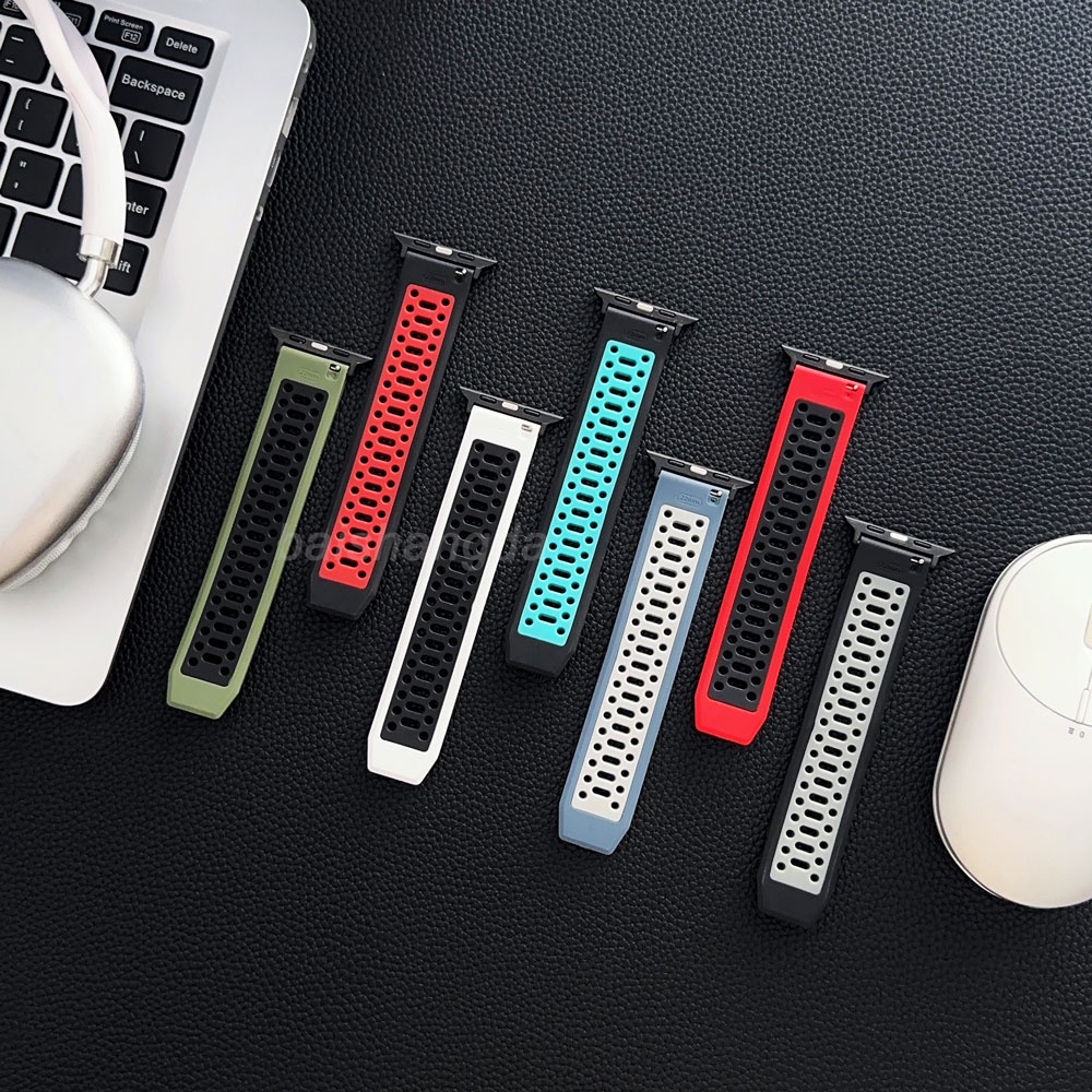 Silicone Dây Đeo Thể Thao Bằng Silicon Cho iwatch 44mm 49mm 45mm 42mm 45mm 45mm 9 8 7 6 5 4 3 se