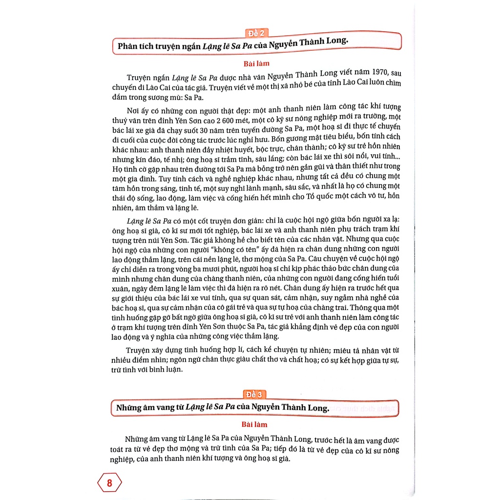 Sách Những Bài Làm Văn Mẫu Lớp 8 - Tập 2