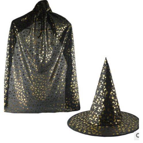 Đồ Hóa Trang Phù Thủy Áo Choàng Mũ Hóa Trang Halloween Cho Bé