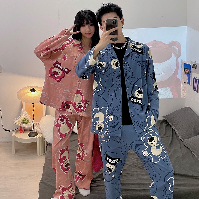 Bộ Đồ Ngủ cotton Tay Dài Thời Trang Xuân Thu Hàng Mới 2022 Dành Cho Cặp Đôi