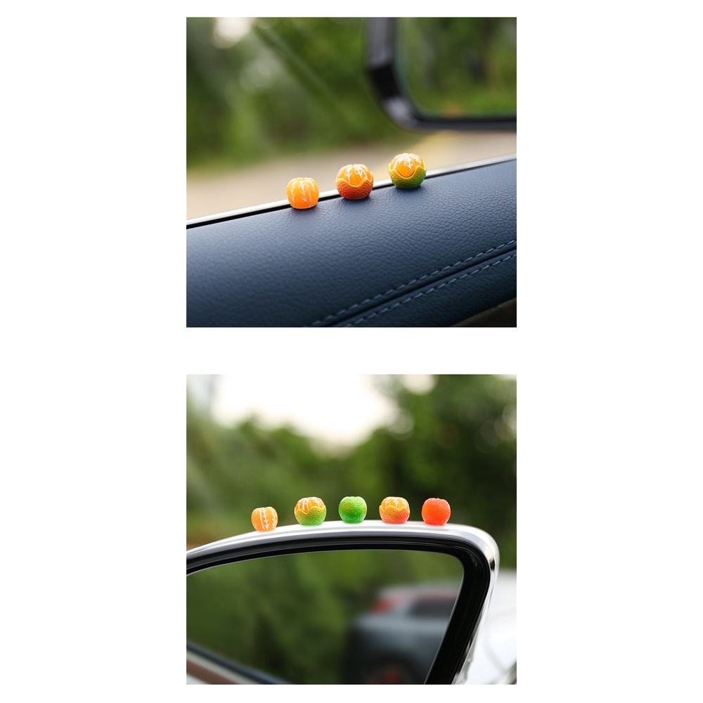 Đồ trang trí ô tô màu cam đường tươi Gương chiếu hậu ô tô Trang trí bảng điều khiển trung tâm Vật dụng trang trí nội thất ô tô thú vị
